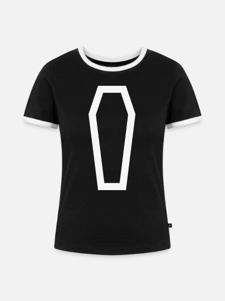 Sarg - Frauen Kontrast-T-Shirt - Schwarz/Weiß