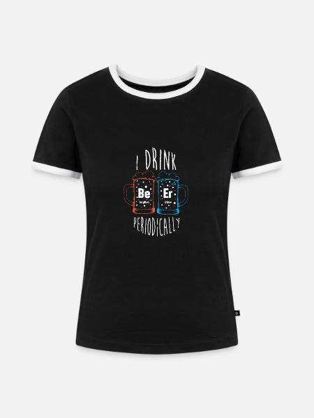 Periodensystem - Frauen Kontrast-T-Shirt - Schwarz/Weiß