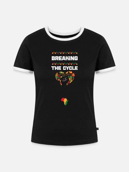 Breaking the Cycle - Frauen Kontrast-T-Shirt - Schwarz/Weiß