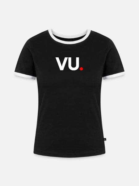 Gesehen - Frauen Kontrast-T-Shirt - Schwarz/Weiß