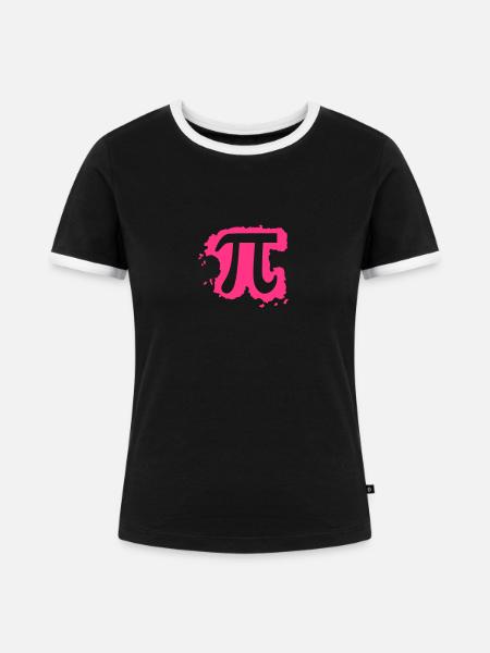 Pi - Frauen Kontrast-T-Shirt - Schwarz/Weiß