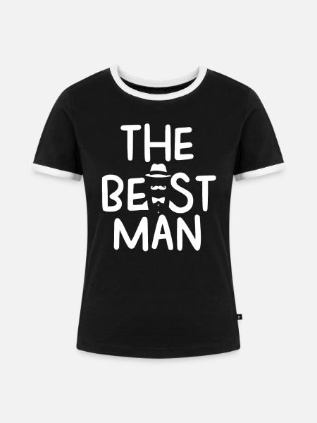 Junggesellenabschied, Hochzeitsparty, Geschenk - Frauen Kontrast-T-Shirt - Schwarz/Weiß