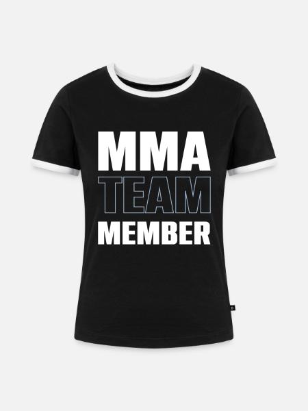 Mma Team - Frauen Kontrast-T-Shirt - Schwarz/Weiß