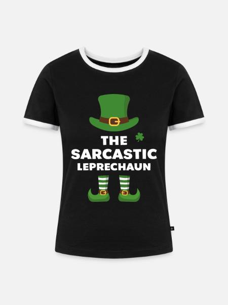 Der sarkastische Kobold - Frauen Kontrast-T-Shirt - Schwarz/Weiß