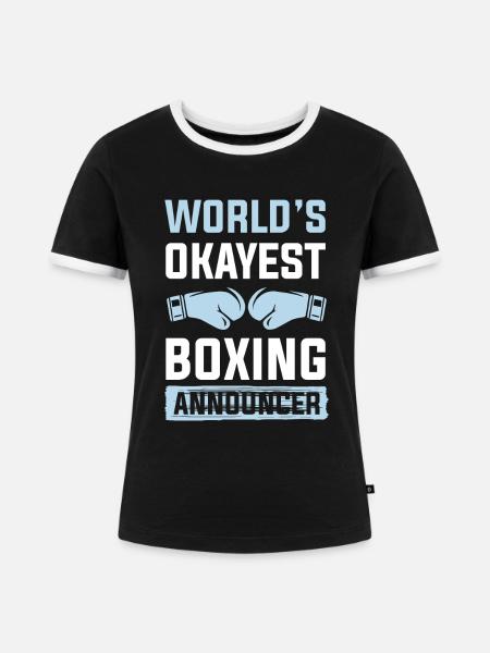 weltbester boxer - Frauen Kontrast-T-Shirt - Schwarz/Weiß