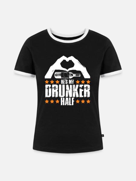 bester freund - Frauen Kontrast-T-Shirt - Schwarz/Weiß