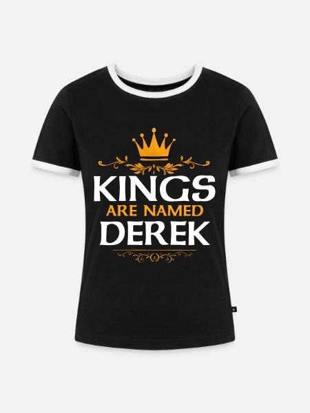 Derek - Frauen Kontrast-T-Shirt - Schwarz/Weiß