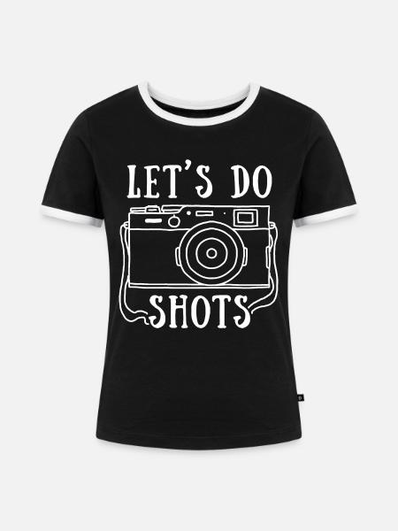 Wir machen Fotos - Frauen Kontrast-T-Shirt - Schwarz/Weiß