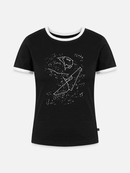 MTB KONSTELLATION - Frauen Kontrast-T-Shirt - Schwarz/Weiß