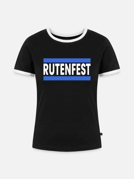 Rutenfest Ravensburg - Frauen Kontrast-T-Shirt - Schwarz/Weiß