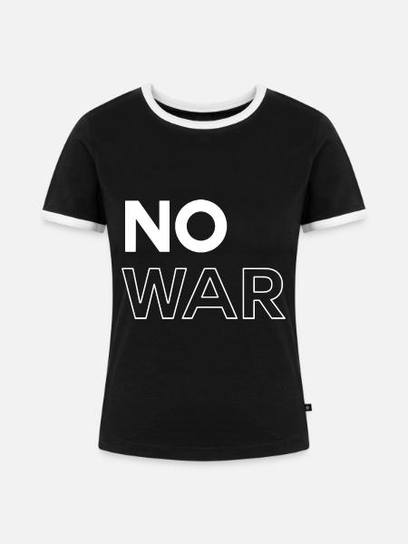 No War - Frauen Kontrast-T-Shirt - Schwarz/Weiß