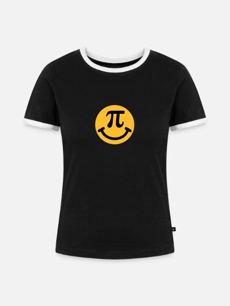 Pi - Frauen Kontrast-T-Shirt - Schwarz/Weiß
