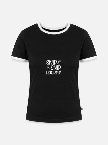 Urologe nach Vasektomie - Frauen Kontrast-T-Shirt - Schwarz/Weiß