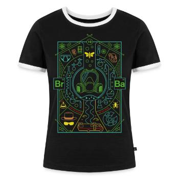 Breaking Bad Collage - Frauen Kontrast-T-Shirt - Schwarz/Weiß - Vorne - Selfina (174cm)
