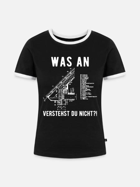 Dachdecker Dachdeckermeister Spengler - Frauen Kontrast-T-Shirt - Schwarz/Weiß