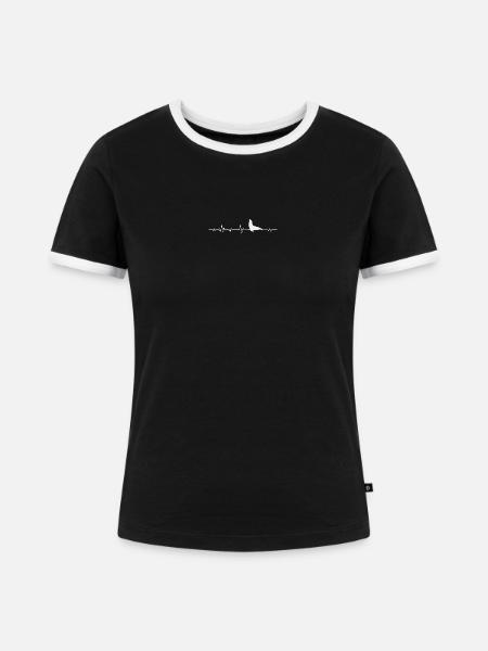 Seehund Seelöwe - Frauen Kontrast-T-Shirt - Schwarz/Weiß