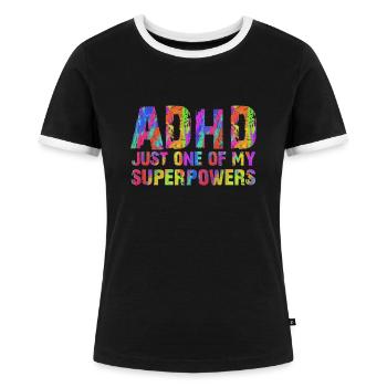 Adhs - Frauen Kontrast-T-Shirt - Schwarz/Weiß - Vorne - Selfina (174cm)