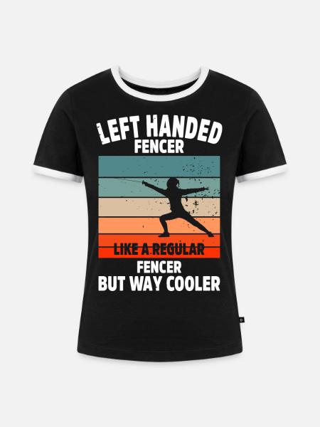 Fechten Geschenkidee für Fechter - Frauen Kontrast-T-Shirt - Schwarz/Weiß
