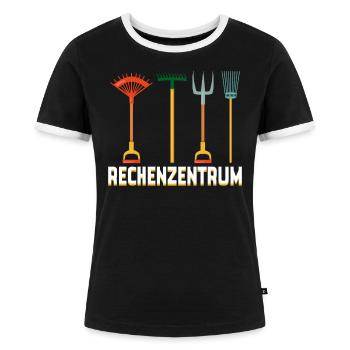 Rechenzentrum Gardening Landscaping Gardener - Frauen Kontrast-T-Shirt - Schwarz/Weiß - Vorne - Selfina (174cm)