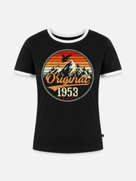 Ernte 1953 - Frauen Kontrast-T-Shirt - Schwarz/Weiß