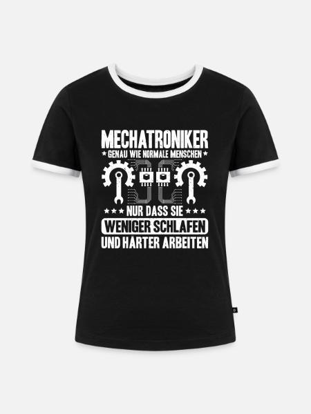 Mechatroniker Mechatronik Mechatronics Engineer - Frauen Kontrast-T-Shirt - Schwarz/Weiß