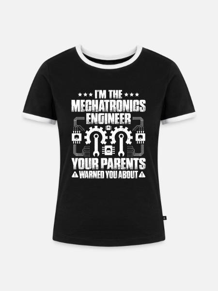Mechatroniker Mechatronik Mechatronics Engineer - Frauen Kontrast-T-Shirt - Schwarz/Weiß