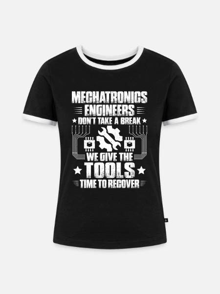 Mechatroniker Mechatronik Mechatronics Engineer - Frauen Kontrast-T-Shirt - Schwarz/Weiß