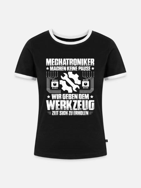 Mechatroniker Mechatronik Mechatronics Engineer - Frauen Kontrast-T-Shirt - Schwarz/Weiß