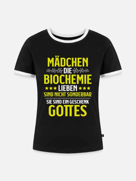 Biochemiker Biochemie Biochemistry Biochemist - Frauen Kontrast-T-Shirt - Schwarz/Weiß