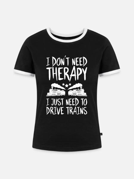 Triebfahrzeugführer Lokführer Train Driver - Frauen Kontrast-T-Shirt - Schwarz/Weiß