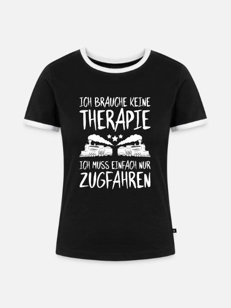 Triebfahrzeugführer Lokführer Train Driver - Frauen Kontrast-T-Shirt - Schwarz/Weiß