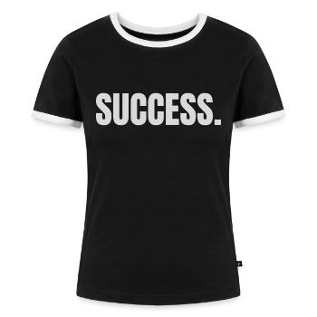 Success Bestseller - Frauen Kontrast-T-Shirt - Schwarz/Weiß - Vorne - Selfina (174cm)