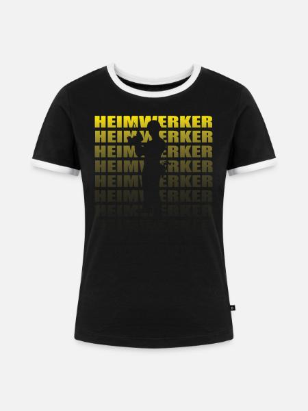 Heimwerker Geschenkidee Handwerker - Frauen Kontrast-T-Shirt - Schwarz/Weiß