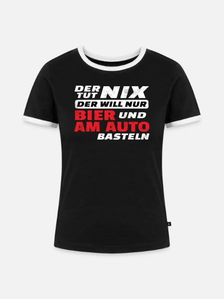 Heimwerker Geschenkidee Handwerker - Frauen Kontrast-T-Shirt - Schwarz/Weiß