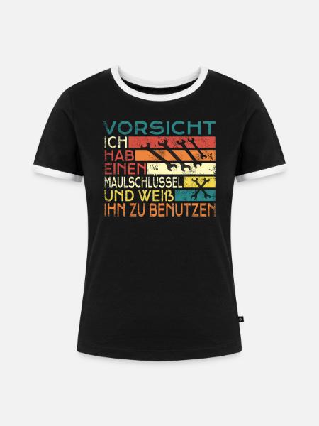 Heimwerker Geschenkidee Handwerker - Frauen Kontrast-T-Shirt - Schwarz/Weiß