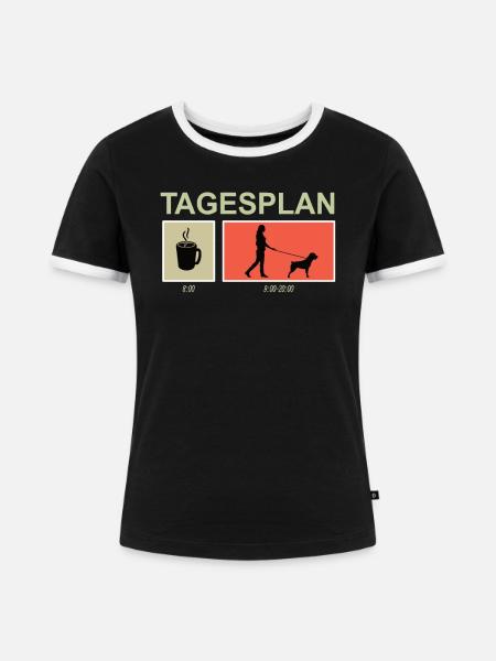 Hundezubehör Rottweiler Hundebesitzer - Frauen Kontrast-T-Shirt - Schwarz/Weiß