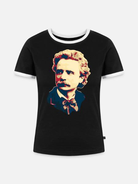 Edvard Grieg - Frauen Kontrast-T-Shirt - Schwarz/Weiß