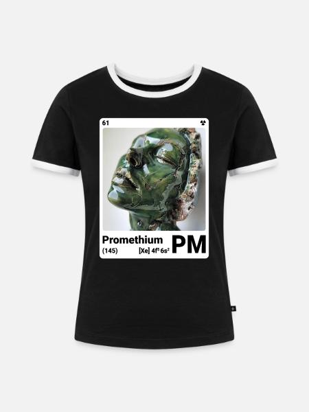 AI am Promethium (wt) - Frauen Kontrast-T-Shirt - Schwarz/Weiß