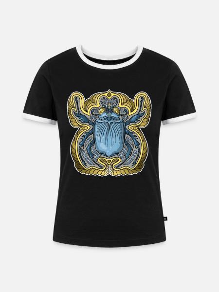 Käfer - Frauen Kontrast-T-Shirt - Schwarz/Weiß