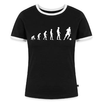 Kicker – Evolution - Frauen Kontrast-T-Shirt - Schwarz/Weiß - Vorne - Selfina (174cm)