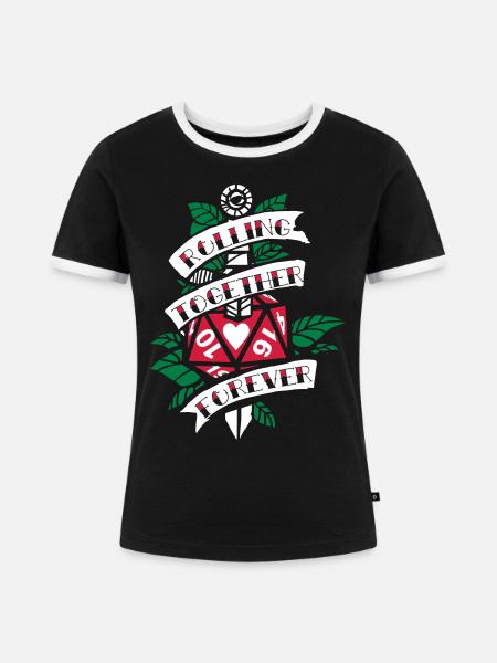 Rollenspiel hochzeit - Frauen Kontrast-T-Shirt - Schwarz/Weiß