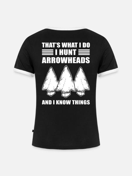 Pfeilspitzenjagd Pfeilspitzen-Jagd Pfeilspitzen-Sa - Frauen Kontrast-T-Shirt - Schwarz/Weiß