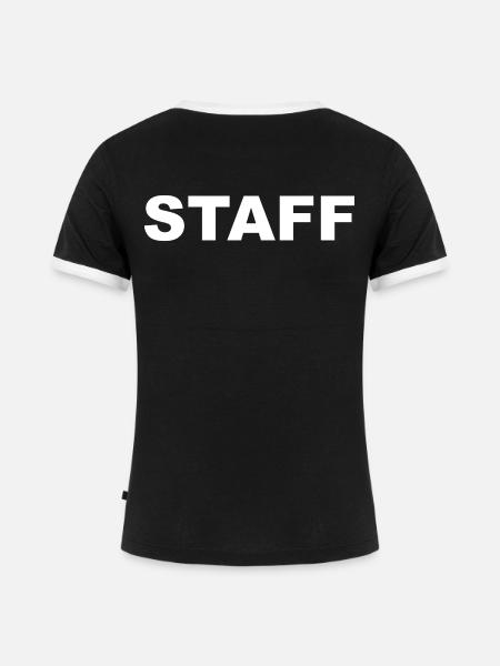 STAFF - Frauen Kontrast-T-Shirt - Schwarz/Weiß