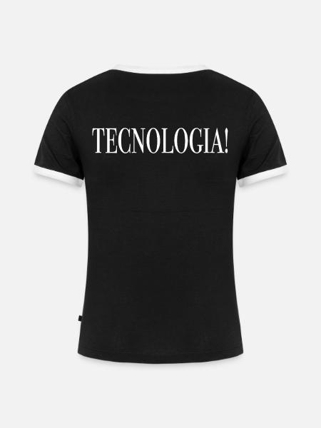 Tecnologia - Frauen Kontrast-T-Shirt - Schwarz/Weiß