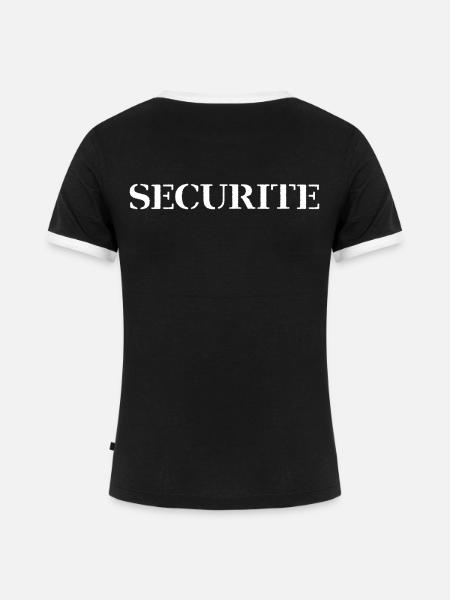 Sicherheit - Frauen Kontrast-T-Shirt - Schwarz/Weiß