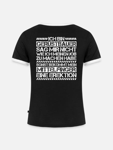 Gerüstbauer Gerüstbau Gerüstmonteur Scaffolder - Frauen Kontrast-T-Shirt - Schwarz/Weiß