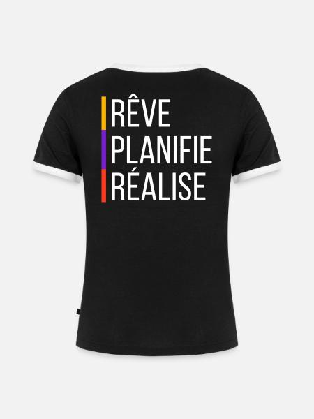 Motivierendes Zitat - Frauen Kontrast-T-Shirt - Schwarz/Weiß
