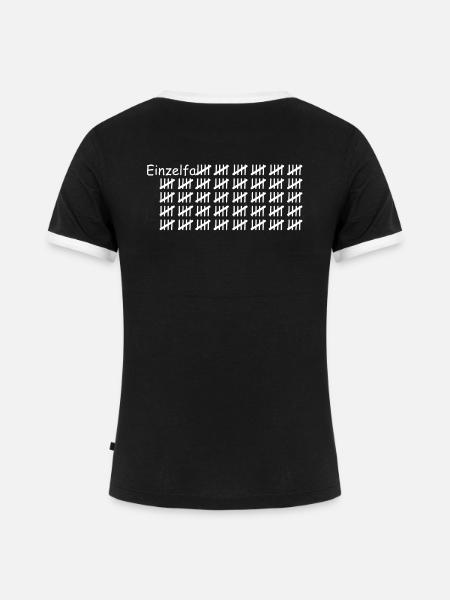 Einzelfall weiß - Frauen Kontrast-T-Shirt - Schwarz/Weiß