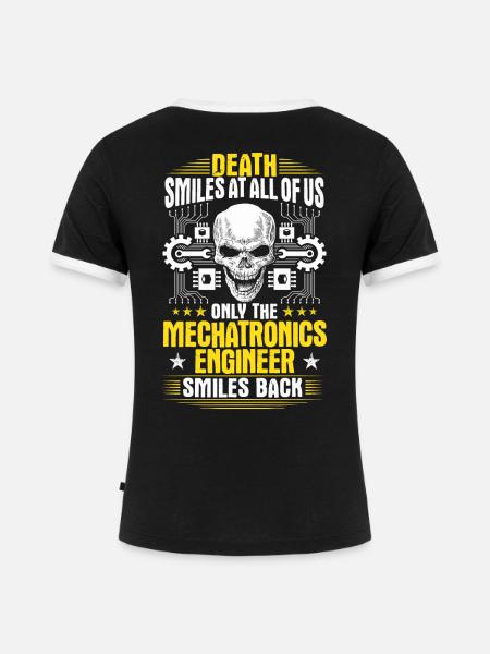 Mechatroniker Mechatronikerin Mechatronik Geschenk - Frauen Kontrast-T-Shirt - Schwarz/Weiß
