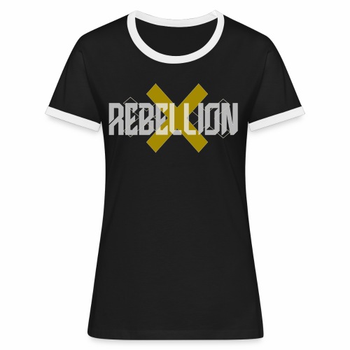 Used Look - Rebellion - Koszulka damska z kontrastowymi wstawkami